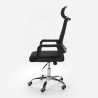 Krzesło biurowe o ergonomicznym kształcie odchylane z materiałowym zagłówkiem Baku Sprzedaż