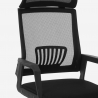 Krzesło biurowe o ergonomicznym kształcie odchylane z materiałowym zagłówkiem Baku Katalog