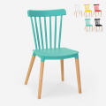Krzesło o nowoczesnym designie z drewna i polipropylenu Praecisura Promocja