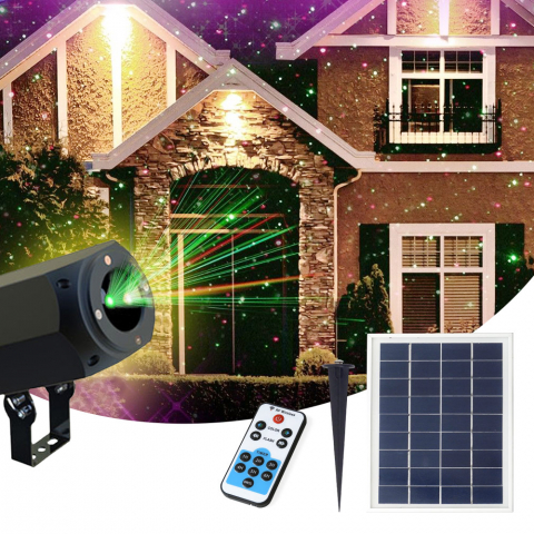 Projektor świateł świątecznych zasilany energią słoneczną Promocja