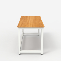 Białe metalowe biurko z drewnianym blatem 160x70 cm Bridgeblack 160 Cechy