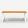 Białe metalowe biurko z drewnianym blatem 160x70 cm Bridgeblack 160 Środki