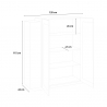 Biała szklana komoda 115cm nowoczesny design do salonu New Coro Hem Katalog