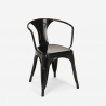 zestaw 4 krzeseł Lix i stół 80x80cm industrialny reims dark 