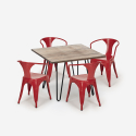 zestaw industrialny stół 80x80cm i 4 krzesła reims Koszt