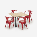 zestaw industrialny stół 80x80cm i 4 krzesła Lix reims light Koszt