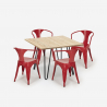 zestaw industrialny stół 80x80cm i 4 krzesła reims light Koszt
