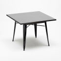 zestaw industrialny stół 80x80cm i 4 krzesła Lix century black Zakup