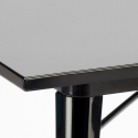 zestaw industrialny stół 80x80cm i 4 krzesła century black 