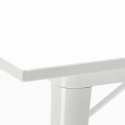 zestaw industrialny stoł 80x80 cm i 4 krzesła century white Zakup