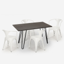 zestaw industrialny stół 120x60cm 4 krzesła wismar Cechy