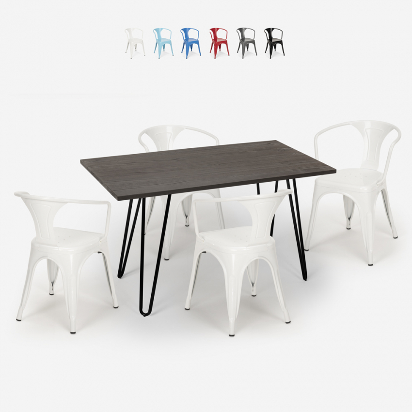 zestaw industrialny stół 120x60cm 4 krzesła wismar Oferta