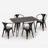 zestaw industrialny stół 120x60cm 4 krzesła Lix wismar Wybór