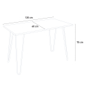 zestaw industrialny stół 120x60cm 4 krzesła wismar 