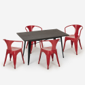 zestaw industrialny stół 120x60cm i 4 krzesła Lix caster Koszt