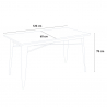 zestaw industrialny stół 120x60cm i 4 krzesła Lix caster 