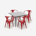 zestaw industrialny stół 80x80 cm i 4 krzesła Lix century Wybór
