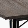 industrialny stół 80x80cm i 4 krzesła Lix hustle wood black 