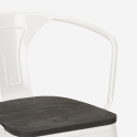 zestaw industrialny stół 80x80cm i 4 krzesła hustle wood 