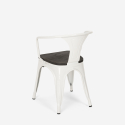 zestaw industrialny stół 80x80cm i 4 krzesła century wood white 