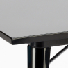 zestaw stół 80x80cm i 4 krzesła Lix century black top light Środki