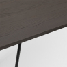 zestaw industrialny stół 120x60cm i 4 krzesła Lix wismar wood 