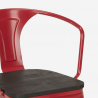 zestaw industrialny 4 krzeseł Lix i stół 120x60cm caster wood 
