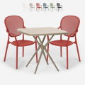 Zestaw 2 krzesła i stół 70x70cm Lavett Promocja