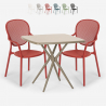 Zestaw 2 krzesła i stół 70x70cm Lavett Promocja