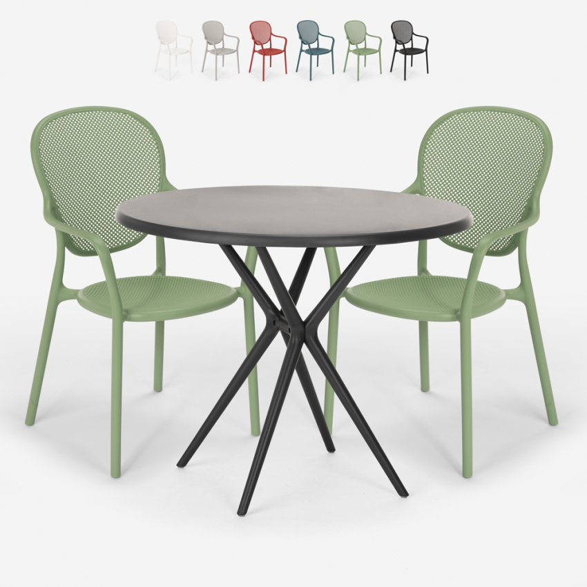 Zestaw 2 krzesła i stół 80cm Valet Dark Katalog Zestaw 2 krzesła i stół 80cm Valet Dark Katalog