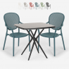 Zestaw stół 70x70cm i 2 krzesła Lavett Dark Promocja