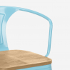 zestaw industrialny stół 120x60cm i 4 krzesła Lix wismar top light 