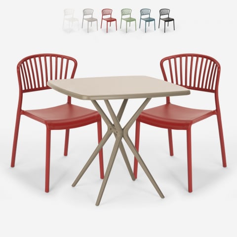 Zestaw stół 70x70cm i 2 krzesła Magus