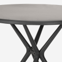 Zestaw 2 krzesła nowoczesny design i stół 80cm Gianum Dark 