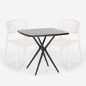 Zestaw 2 krzesła i stół 70x70cm Magus Dark Model