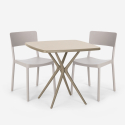 Zestaw 2 krzesła i stół 70x70cm design Regas Model