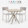 Zestaw 2 krzesła i stół 70x70cm design Regas Stan Magazynowy