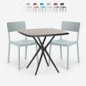 Zestaw stół 70x70cm i 2 krzesła design Regas Dark Koszt