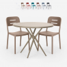 Zestaw 2 krzesła z polipropylenu i stół 80cm Ipsum Promocja