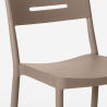 Zestaw 2 krzesła z polipropylenu i stół 80cm Ipsum 