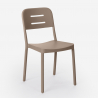Zestaw 2 krzesła z polipropylenu i stół 80cm Ipsum 