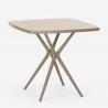 Zestaw stół z polipropylenu 70x70cm i 2 krzesła design Larum 