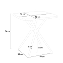 Zestaw stół z polipropylenu 70x70cm i 2 krzesła design Larum 