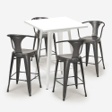 zestaw stolik 60x60cm i 4 stołki bucket white Rabaty
