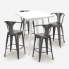 zestaw stolik 60x60cm i 4 stołki bucket white Rabaty