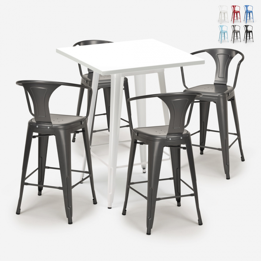 zestaw stolik 60x60cm i 4 stołki bucket white Promocja zestaw stolik 60x60cm i 4 stołki bucket white Promocja