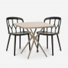 Zestaw 2 krzesła z polipropylenu i stół 70x70cm Saiku Katalog