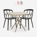 Zestaw 2 krzesła z polipropylenu i stół 70x70cm Saiku Sprzedaż