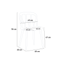 Zestaw 2 krzesła z polipropylenu i stół 70x70cm Saiku 