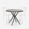 Zestaw stół 80cm i 2 krzesła z polipropylenu Kento Dark Katalog